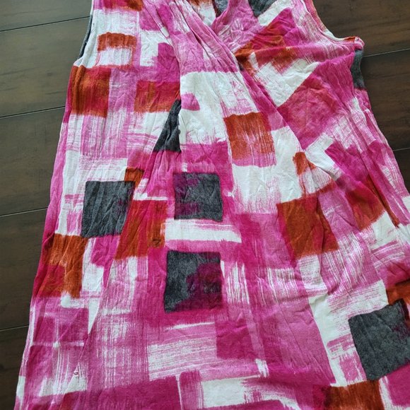 Simply Vera Vera Wang pink patterned tank top - Picture 2 of 6